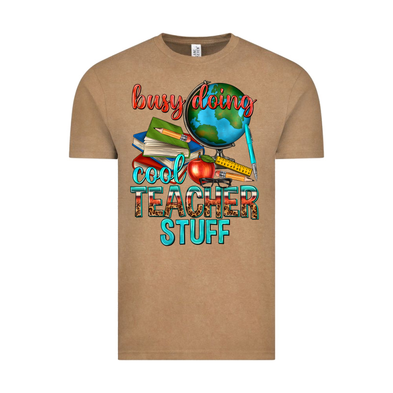 Busy Doing Cool Teacher Stuff Vintage Tee by texasbilliewilder | Teevron