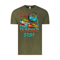 Vintage Olive busy doing cool teacher stuff Vintage Tee - texasbilliewilder
