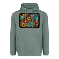 Sage christmas sunflowers and buffalo plaid background Heavyweight Hoodie - Jasminsmagicworld