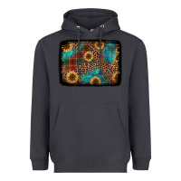 Smoke christmas sunflowers and buffalo plaid background Heavyweight Hoodie - Jasminsmagicworld