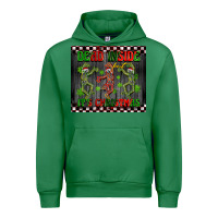 Emerald dead inside but it's Christmas dancing skeletons Urban Hoodie - BarkalooDesign