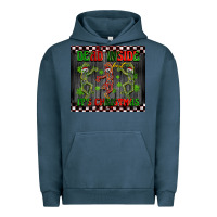 Pigment Midnight Navy dead inside but it's Christmas dancing skeletons Urban Hoodie - BarkalooDesign