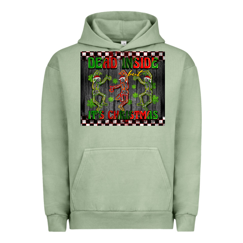 Dead Inside But It's Christmas Dancing Skeletons Urban Hoodie by BarkalooDesign | Teevron
