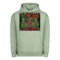 Pigment Oil Green dead inside but it's Christmas dancing skeletons Urban Hoodie - BarkalooDesign