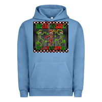 Pigment Pebble Blue dead inside but it's Christmas dancing skeletons Urban Hoodie - BarkalooDesign
