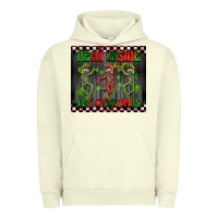 Pigment Pistachio dead inside but it's Christmas dancing skeletons Urban Hoodie - BarkalooDesign