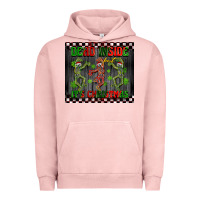 Pigment Salmon dead inside but it's Christmas dancing skeletons Urban Hoodie - BarkalooDesign