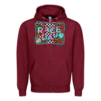 Burgundy race day Zipper Hoodie - AdoDesignShop