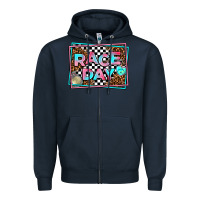 Navy race day Zipper Hoodie - AdoDesignShop
