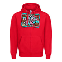 Red race day Zipper Hoodie - AdoDesignShop