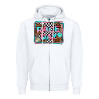 White race day Zipper Hoodie - AdoDesignShop