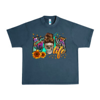 Midnight Navy mom life with skull Urban Heavy Tee - Zillion Design Studio