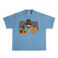 Pebble Blue mom life with skull Urban Heavy Tee - Zillion Design Studio