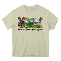 Mossy peace love boer goat Heavy Core Tee - LillyAllenDesigns
