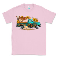 Bubblegum Pink western farm truck farm animals Classic Tee - FaDigitalArtStudio