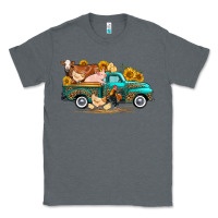 Charcoal Heather western farm truck farm animals Classic Tee - FaDigitalArtStudio