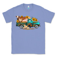 Colony Blue western farm truck farm animals Classic Tee - FaDigitalArtStudio