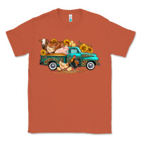 Copper western farm truck farm animals Classic Tee - FaDigitalArtStudio