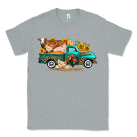 Heather Grey western farm truck farm animals Classic Tee - FaDigitalArtStudio