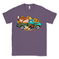 Lavender western farm truck farm animals Classic Tee - FaDigitalArtStudio