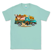 Seafoam western farm truck farm animals Classic Tee - FaDigitalArtStudio