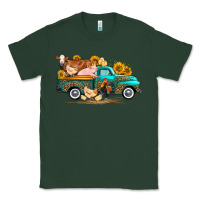 Sports Green western farm truck farm animals Classic Tee - FaDigitalArtStudio