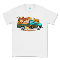 White western farm truck farm animals Classic Tee - FaDigitalArtStudio