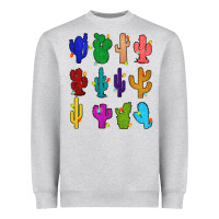 Heather Grey christmas glitter cactus Heavyweight Sweatshirt - Zillion Design Studio