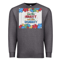 Charcoal Heather see the ability not the disability Premium Sweatshirt - MaliasSmallBusiness
