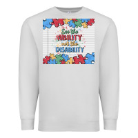 Dove Grey see the ability not the disability Premium Sweatshirt - MaliasSmallBusiness