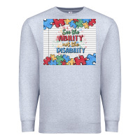 Heather Grey see the ability not the disability Premium Sweatshirt - MaliasSmallBusiness