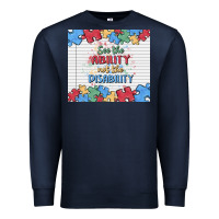 Navy see the ability not the disability Premium Sweatshirt - MaliasSmallBusiness
