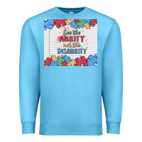 Ocean Blue see the ability not the disability Premium Sweatshirt - MaliasSmallBusiness