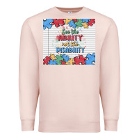 Pale Pink see the ability not the disability Premium Sweatshirt - MaliasSmallBusiness