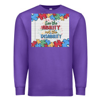 Purple see the ability not the disability Premium Sweatshirt - MaliasSmallBusiness