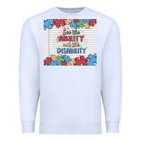 White see the ability not the disability Premium Sweatshirt - MaliasSmallBusiness