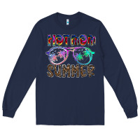 Navy hot mom summer Long Sleeve Tee - CowhideDigitalArt