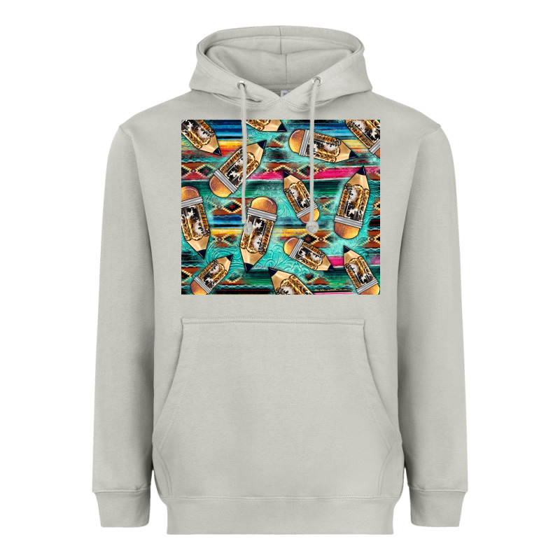 Western Teacher Pencil Heavyweight Hoodie by LillyAllenDesigns | Teevron