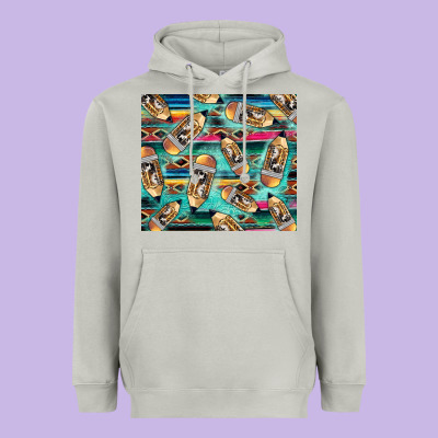 Western Teacher Pencil Heavyweight Hoodie Designed By Lillyallendesigns