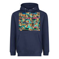 Navy Western Teacher Pencil Heavyweight Hoodie - LillyAllenDesigns