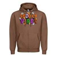 Chestnut Spooky vibes Zipper Hoodie - Artiststas