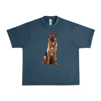 Midnight Navy german shepherd Urban Heavy Tee - RanaPortraitStore