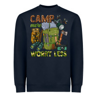 Navy camp more worry less Heavyweight Sweatshirt - texasbilliewilder