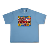 Pebble Blue 4th of july truck cow mousepad Urban Heavy Tee - BarkalooDesign