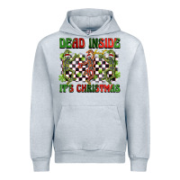 Heather Grey dead inside but it's christmas dancing skeletons Urban Hoodie - BarkalooDesign