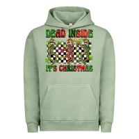 Pigment Oil Green dead inside but it's christmas dancing skeletons Urban Hoodie - BarkalooDesign