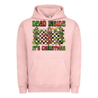 Pigment Salmon dead inside but it's christmas dancing skeletons Urban Hoodie - BarkalooDesign