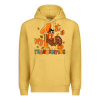 Antique Gold my first thanksgiving Premium Hoodie - MaliasSmallBusiness