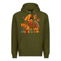 Army Green my first thanksgiving Premium Hoodie - MaliasSmallBusiness