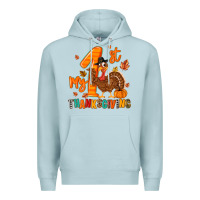 Blue Mist my first thanksgiving Premium Hoodie - MaliasSmallBusiness